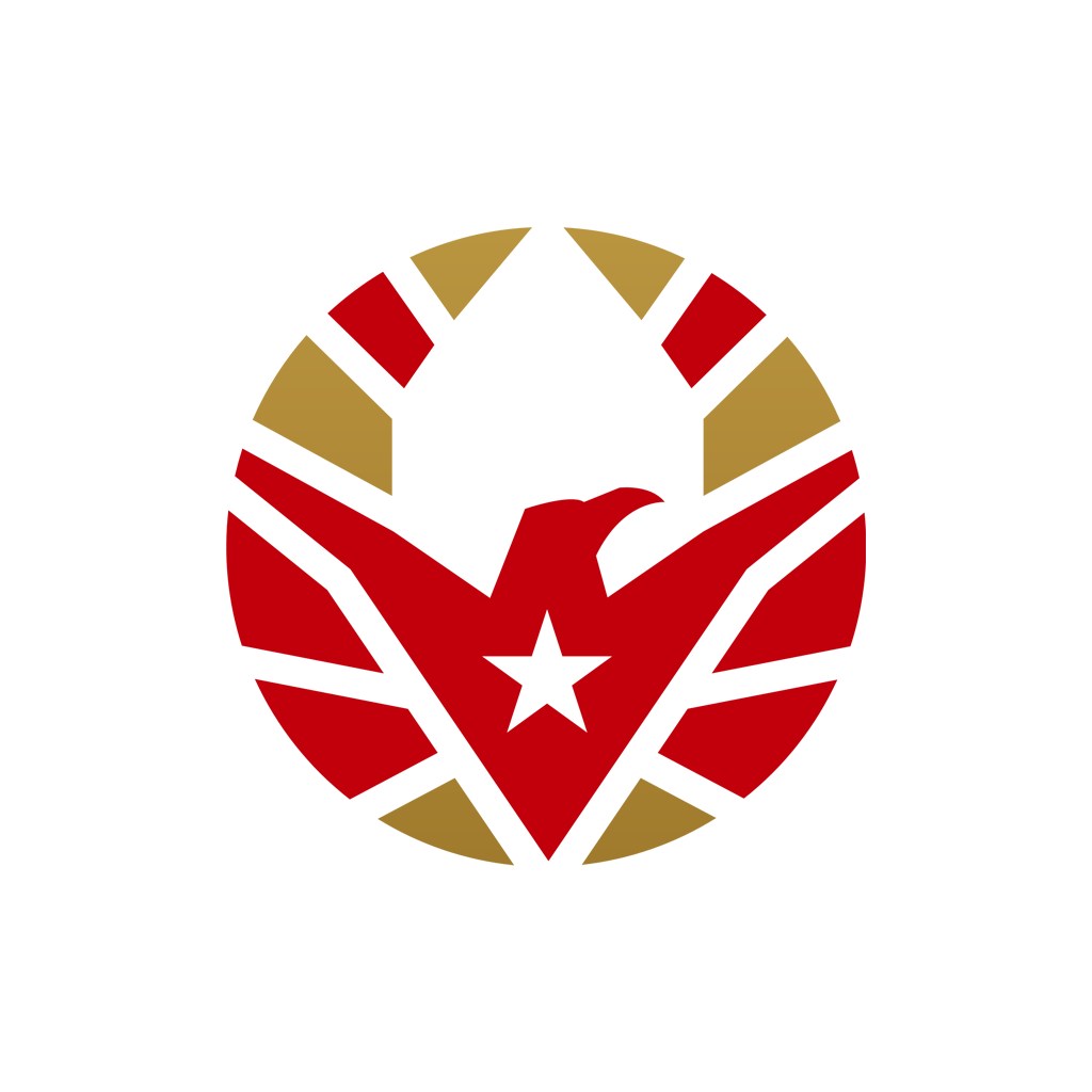 金色红色鹰矢量logo元素设计