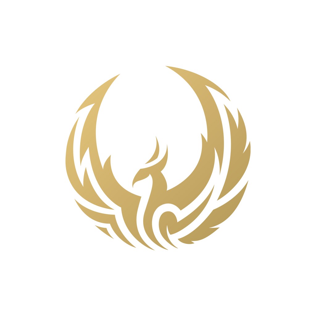 金色凤凰磐涅矢量logo图标设计