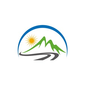 旅游公司logo设计--山峰太阳logo图标素材下载