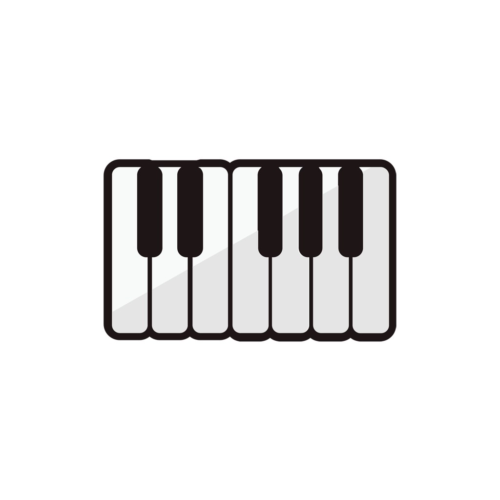 音乐公司logo设计--钢琴键logo图标素材下载