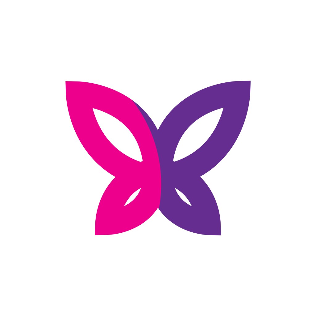 女性美容公司logo设计--蝴蝶logo图标素材下载