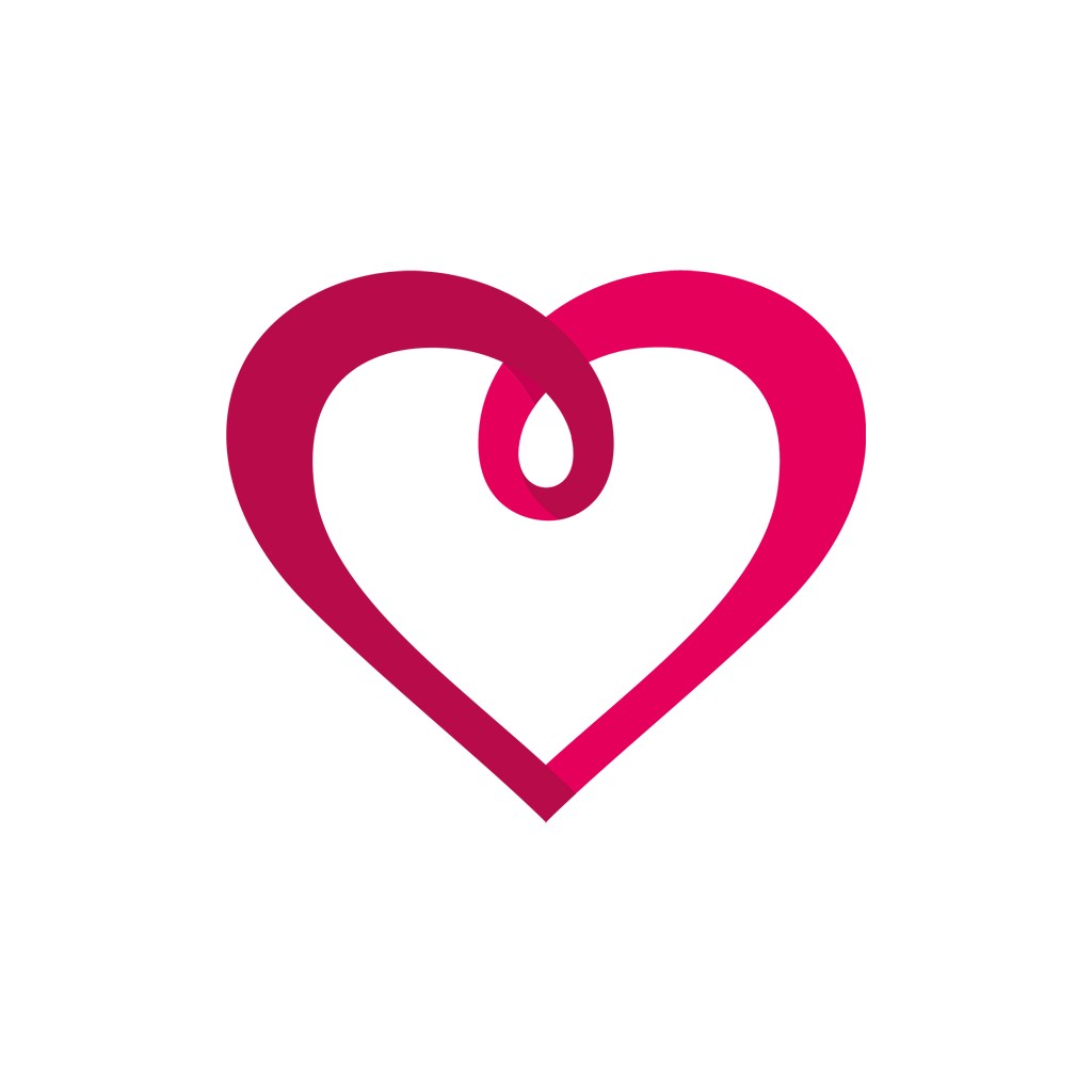 美容养生馆logo设计--粉色心logo图标素材下载