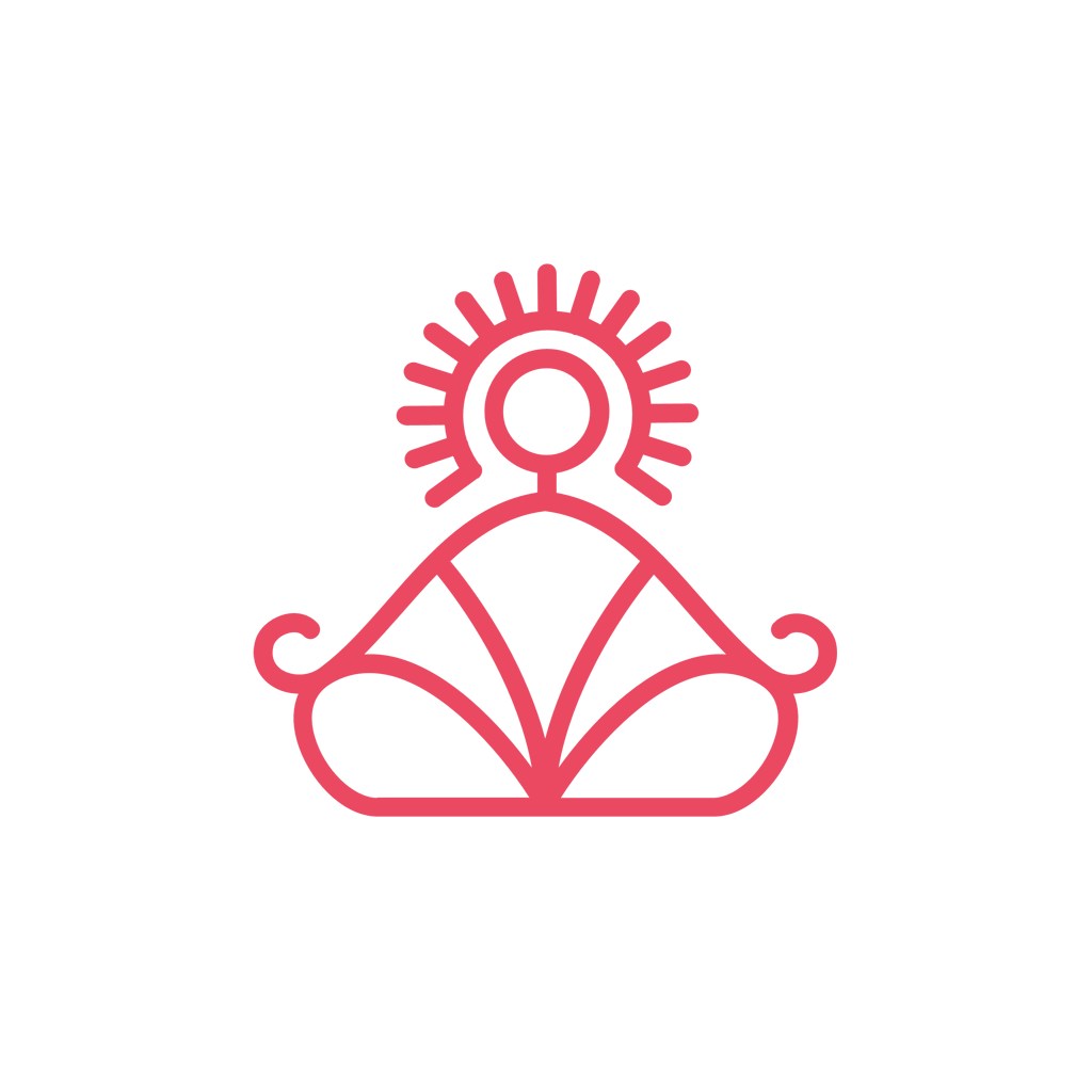 瑜伽运动logo设计--瑜伽打坐logo图标素材下载