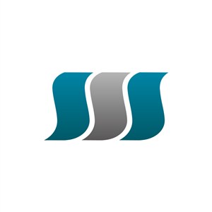 灰蓝色波浪科技矢量logo图标设计