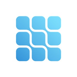 蓝色渐变方块科技矢量logo图标设计