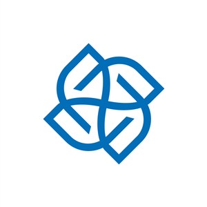 蓝色花朵抽象医疗相关矢量logo图标