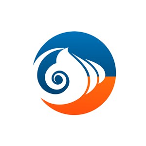 圆形海螺矢量logo图标设计