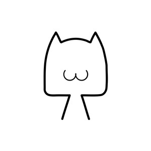 可爱线条小猫矢量logo素材