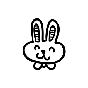 可爱卡通小兔子矢量Logo素材
