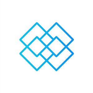 蓝色方块抽象互联网工业制造相关矢量logo图标