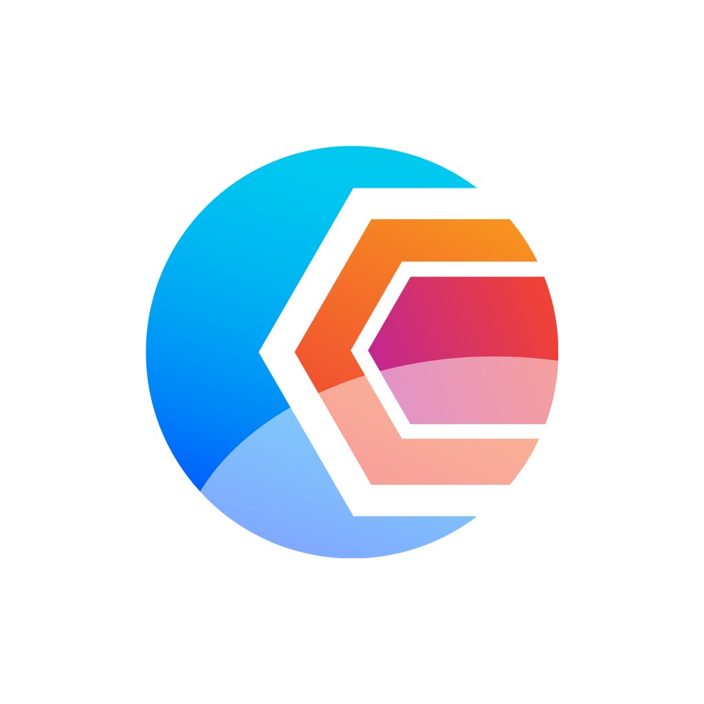 蓝色橙色球体矢量圆形logo设计