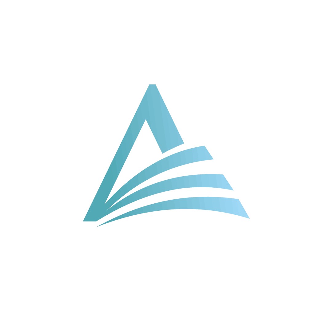 蓝色三角办公矢量logo设计