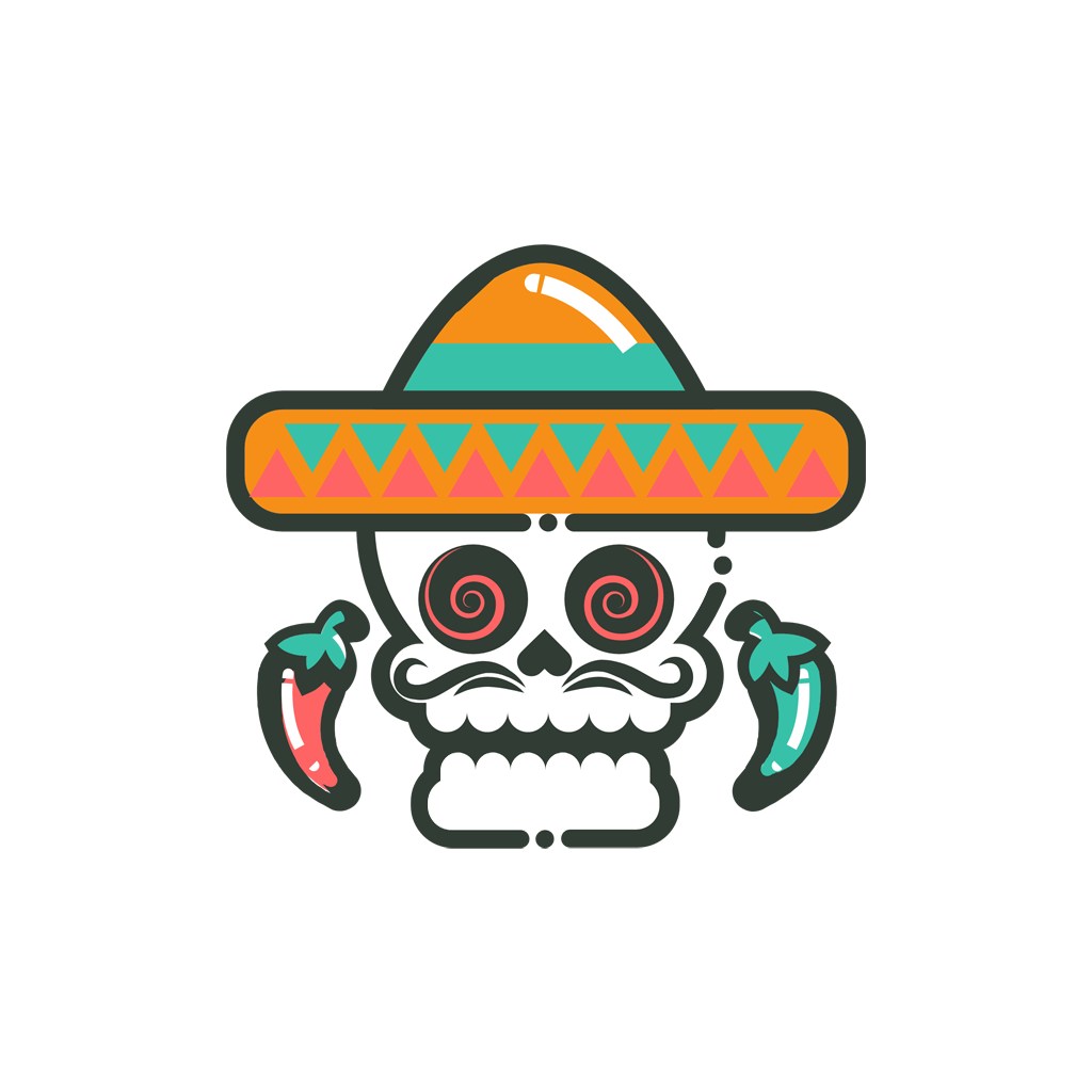 辣椒骷髅墨西哥餐厅logo设计