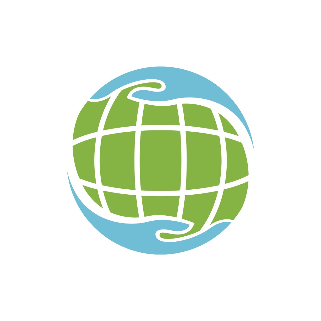 蓝绿色地球矢量logo图标