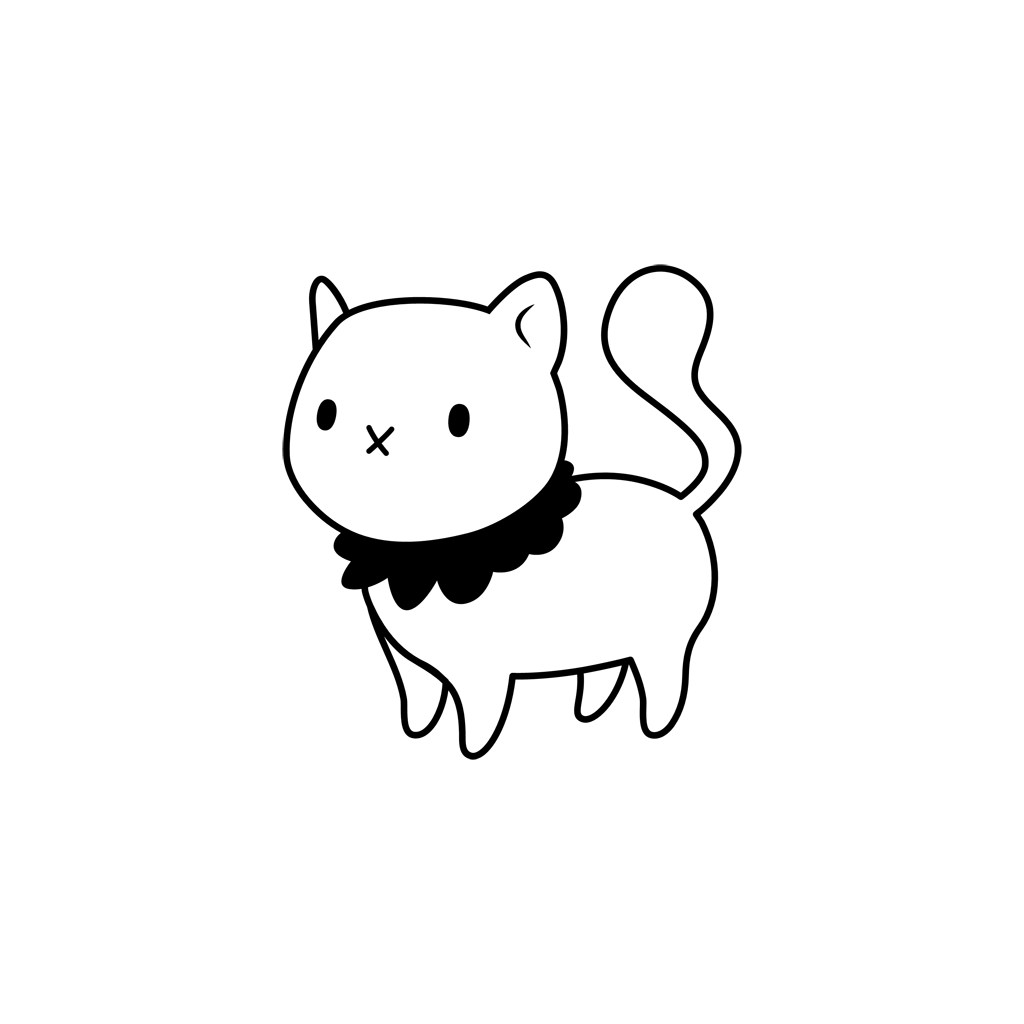 卡通可爱小猫Logo素材设计