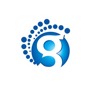 创意蓝色球状字母g矢量logo图标