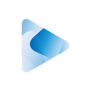 蓝色三角矢量logo图标设计