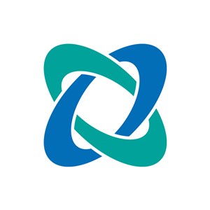 蓝色绿色交叉环科技矢量logo图标