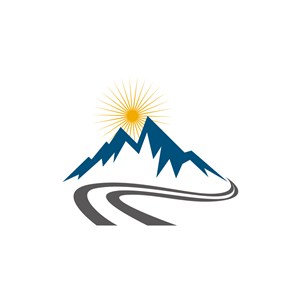 山峰户外环保旅游相关矢量logo图标