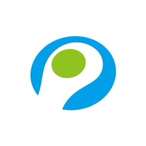 蓝色绿色抽象圆形矢量logo图标