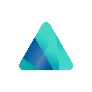 蓝色绿色三角矢量logo图标设计