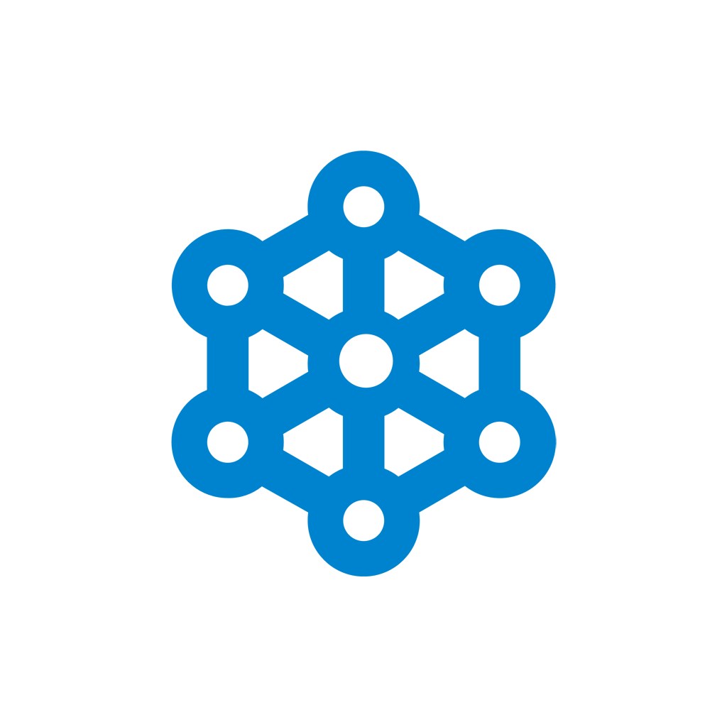 蓝色六边形科技矢量logo图标