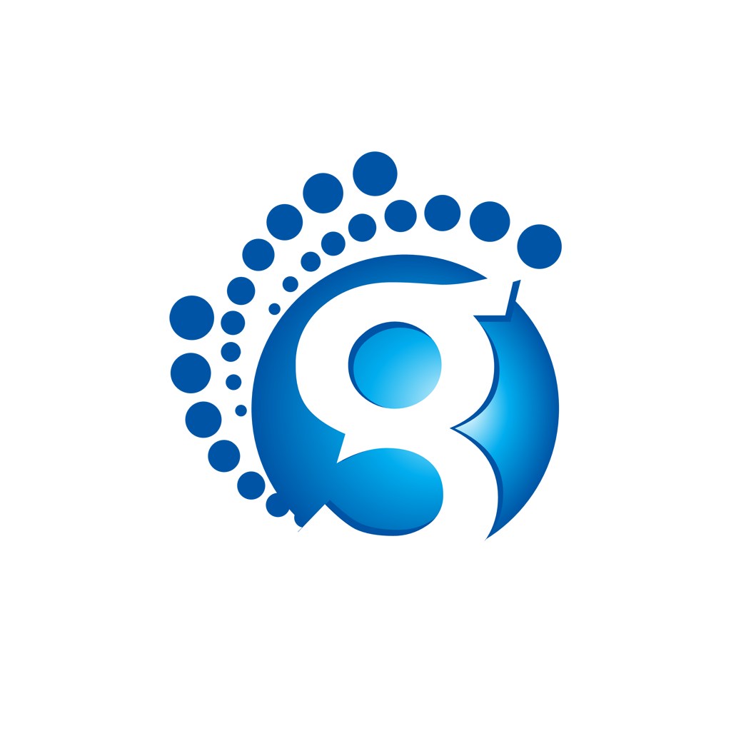 创意蓝色球状字母g矢量logo图标
