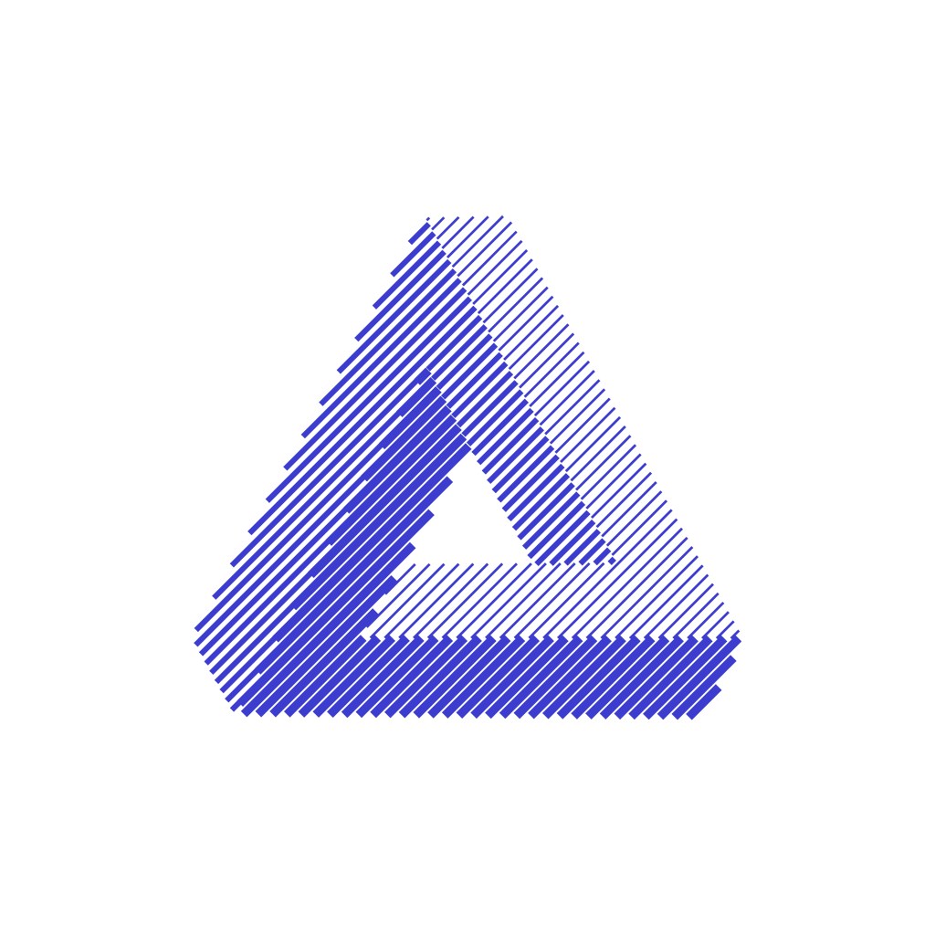 蓝色三角形立体感矢量图形