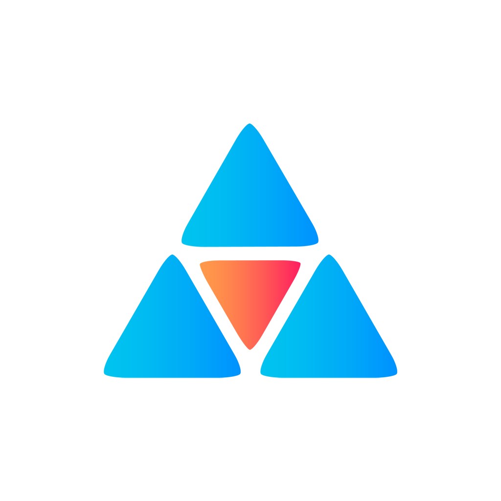 蓝色三角建材互联网相关矢量logo图标
