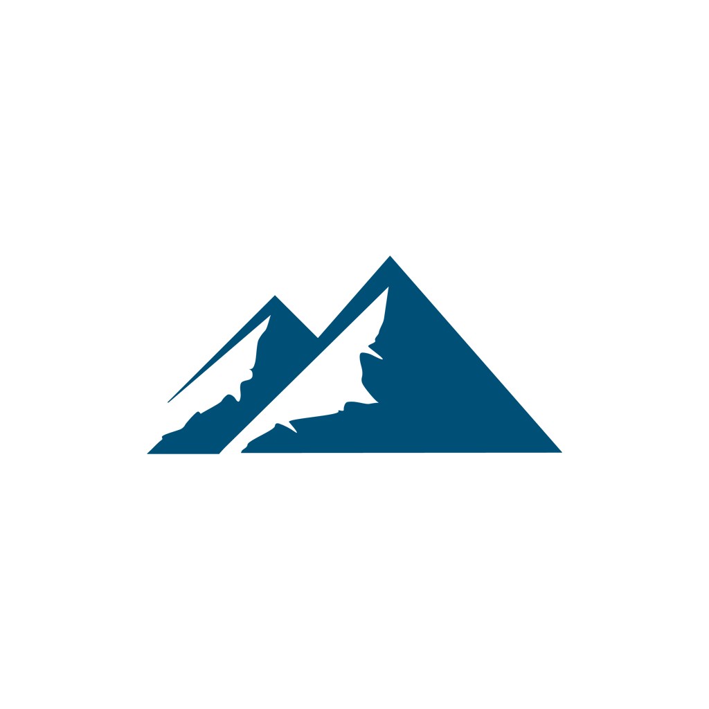 蓝色山峰矢量logo图标设计