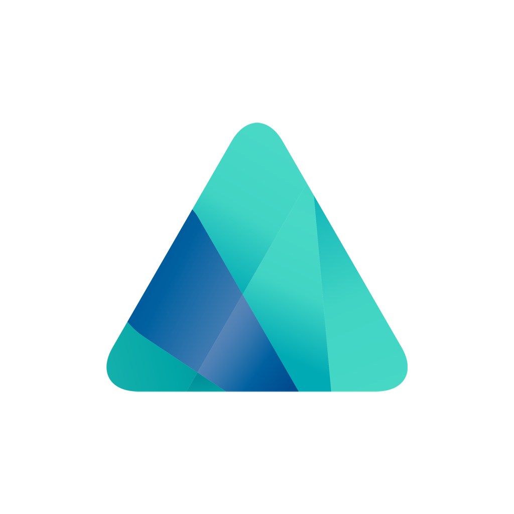 蓝色绿色三角矢量logo图标设计