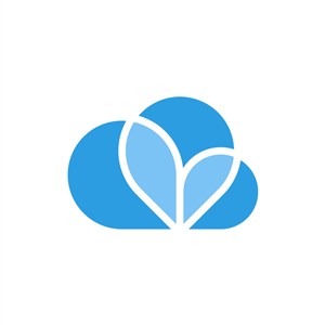 天气预报logo设计-蓝色云矢量logo图标素材下载  