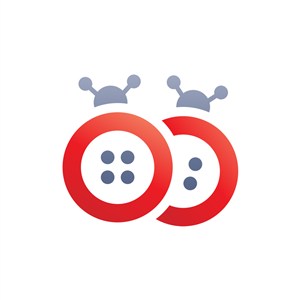 两只瓢虫卡通矢量logo图标素材下载 