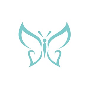 美容机构logo设计-绿色蝴蝶矢量logo图标素材下载