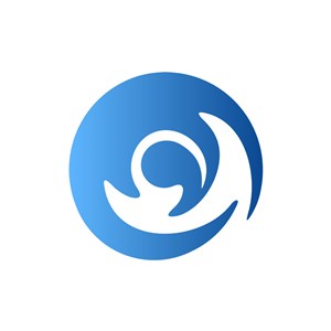 蓝色圆形科技矢量logo图标素材下载  