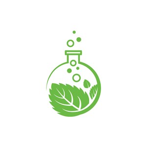 美容医疗logo设计--叶子瓶子logo图标素材下载