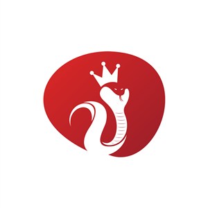设计传媒logo设计--蛇皇冠logo图标素材下载
