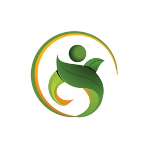 家居logo设计--树叶半圆logo图标素材下载