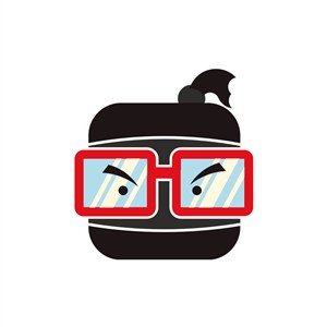 游戏logo设计--日本武士眼镜动画图像logo图标素材下载