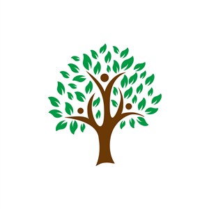 家居地产logo设计--人物树木logo图标素材下载