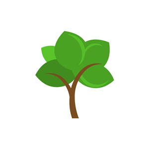 家居logo设计--卡通树logo图标素材下载