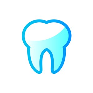 牙齿类相关logo设计-蓝色牙齿矢量logo图标素材下载