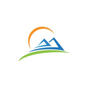 蓝色雪山矢量logo图标素材下载