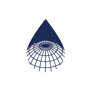 蓝色水滴形科技矢量logo图标素材下载