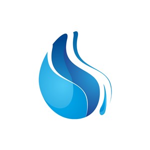 蓝色水滴矢量logo图标素材下载