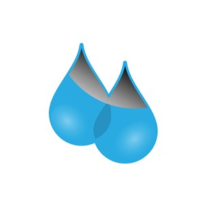 蓝色水滴矢量logo图标素材下载