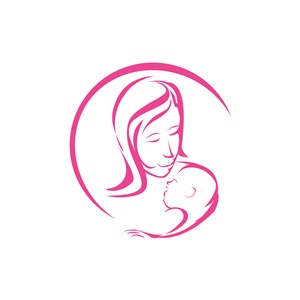母婴logo设计--女人与孩子logo图标素材下载