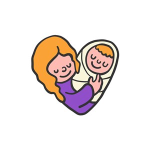 母婴logo设计--母亲婴儿logo图标素材下载