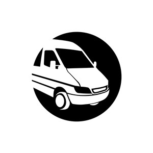 商务贸易logo设计--面包车快递运输logo图标素材下载