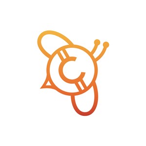 设计传媒logo设计--蜜蜂logo图标素材下载
